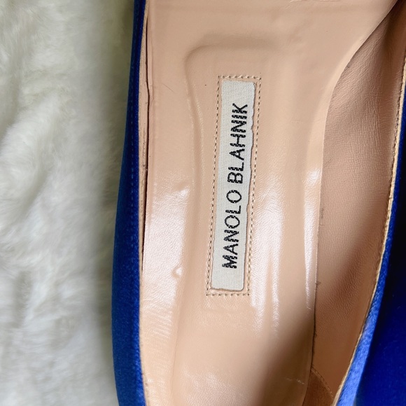 ❤️SOLD❤️Manolo Blahnik hangisi flats royal blue 35.5 - Picture 7 of 10